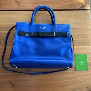 Royal blue Kate Spade purse with bow